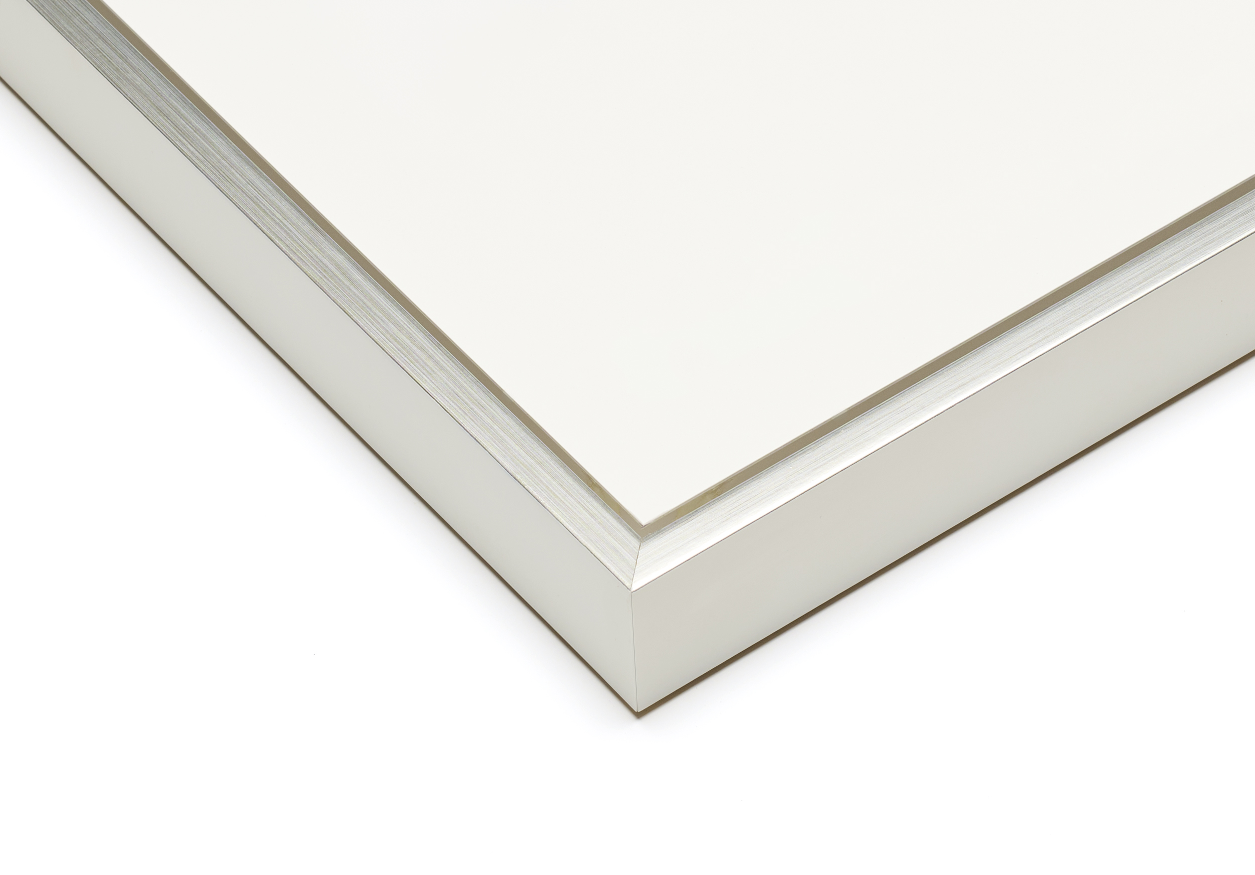 Baklijst wit met zilver