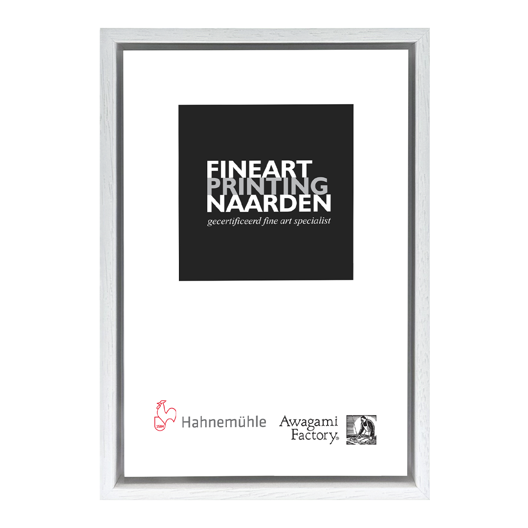 Baklijst wit met houtnerf